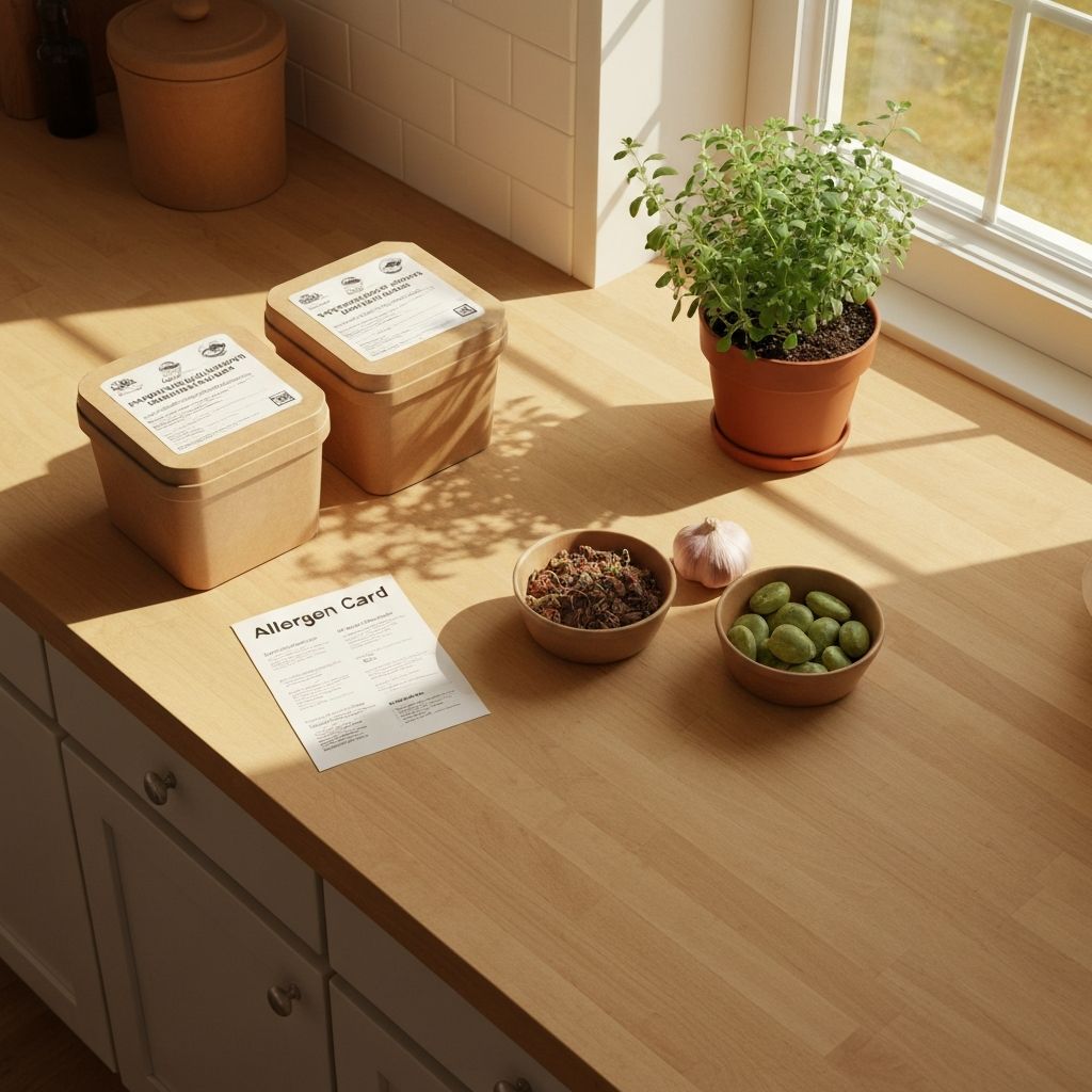 Organized home kitchen with labeled food containers